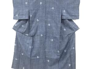 リサイクル　琉球絣柄織り出し手織り真綿紬単衣着物